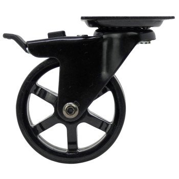 Shepherd Hardware 6276 Swivel Caster, 3 in Dia Wheel, Aluminum/Polyurethane Wheel, Black, 100 lb