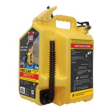 SUREcan SUR5SFD2 Safety Can, 5 gal, HDPE, Yellow