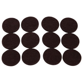 ProSource FE-50220-PS Furniture Pad, Felt Cloth, Brown, 7/8 in Dia, 5/64 in Thick, Round