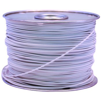 CCI 55669023 Primary Wire, 14 AWG Wire, 1-Conductor, 60 VDC, Copper Conductor, White Sheath, 100 ft L
