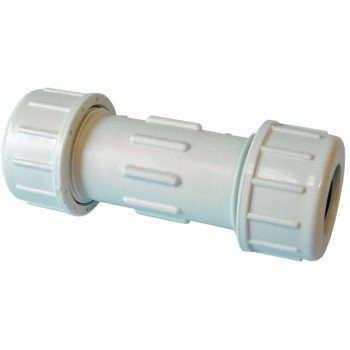 B & K 160-108 Double Seal Coupling, 2 in, Compression, PVC