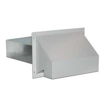 Imperial VT0515 Heavy-Duty Exhaust Hood, Galvanized Steel, White, For 3-1/4 x 10 in Ducts