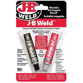 J-B Weld 8265SF Epoxy, Dark Gray, Solid, 2 oz, Twin Tube