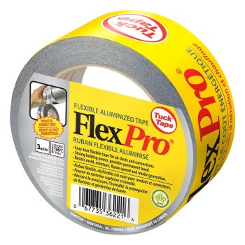 Cantech FlexPro 362-21 Duct Tape, 50 m L, 48 mm W, Polypropylene Backing, Silver
