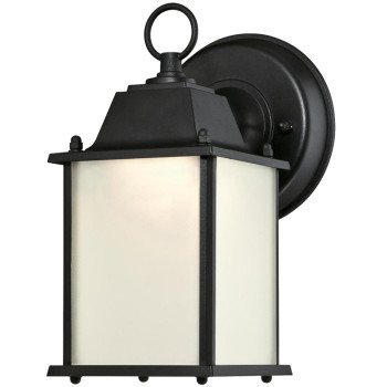 Westinghouse 61075 Wall Lantern, Integrated LED Lamp, 550 Lumens Lumens, 3000 K Color Temp, Textured Black Fixture