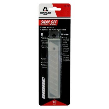 American LINE 66-0909 Blade, 18 mm, 3.94 in L, Carbon Steel, 2-Facet, Snap-Off Edge, 8-Point