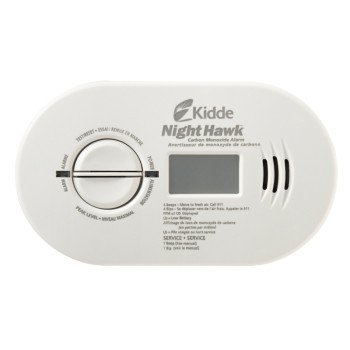 Kidde NightHawk 900-0230 Carbon Monoxide Alarm, 30 to 999 ppm, +/-30 % Accuracy, 4 to 15 min Response, 85 dB, White