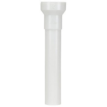 Insta-Plumb 42-8QLK Pipe Extension Tube, 1-1/4 in, 8 in L, Female, Plastic, White