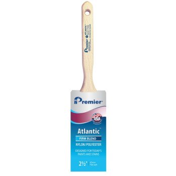 Premier Atlantic 17342 Paint Brush, 2-1/2 in W, Tapered Brush, 2-15/16 in L Bristle, Nylon/Polyester Bristle