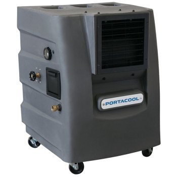 Portacool Cyclone PACCY120GA1 Portable Evaporative Cooler, 10 gal Tank, 2-Speed, 115 V, 2.5 A, Gray