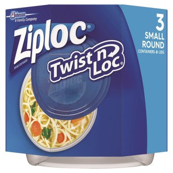 Ziploc 18036 Food Container Set, 16 oz Capacity, Plastic, Opaque, 4-1/2 in L, 4-1/2 in W, 3-1/4 in H