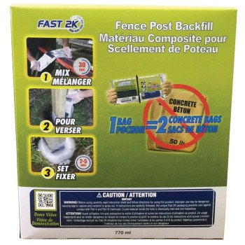 Chemque FAST 2K Series 254-20-F Fence Post Backfill, Gray, 26 oz Bag
