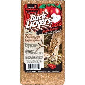 Evolved Habitats Buck Lickers EVO30495 Mineral Block, Apple Flavor, 4 lb Shrink Wrap