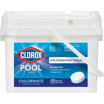 Clorox POOL & Spa ACTIVE99 22425CLX Chlorinating Tablet, Solid, Chlorine, 25 lb