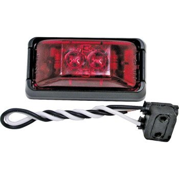 PM V153KR Marker Light Kit, 12 V, LED Lamp, Red Lens, Bracket Mounting