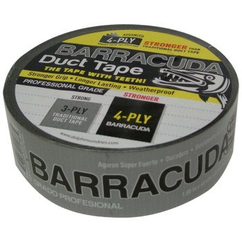 Blue Dolphin TP DUCT BARA BLK Duct Tape, 60 yd L, 1.88 in W, Black/Silver