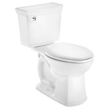 American Standard Astute VorMax Series 727AA124.020 Front Toilet, Elongated Bowl, 1.28 gpf Flush, 12 in Rough-In, White