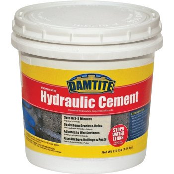 Damtite 07031 Hydraulic Cement, Powder, 2.5 lb Pail