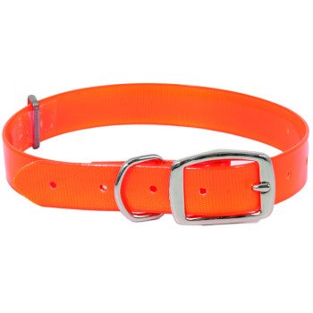 Ruffmaxx 10791 Adjustable Dog Collar, 14 to 22 in L Collar, 1 in W Collar, Thermoplastic Polyurethane, Orange