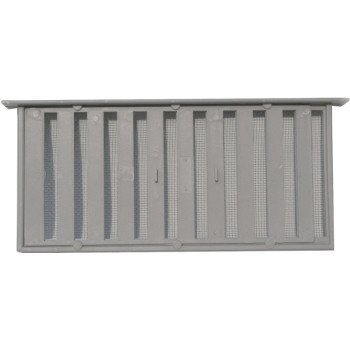 Witten Vent PMS-1 Foundation Vent, 40 sq-in Net Free Ventilating Area, Polypropylene, Gray