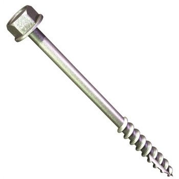 Grabber Construction Lag-Master GLM500CP Structural Framing Screw, #14 Thread, 5 in L, Coarse Thread, Hex Drive, 50 PK