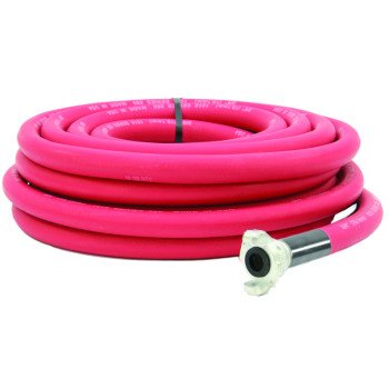 Abbott Rubber 1025-0750R-50-CRS Air Hose, 3/4 in ID, 50 ft L, MNPT, 300 psi Pressure, EPDM Rubber, Red