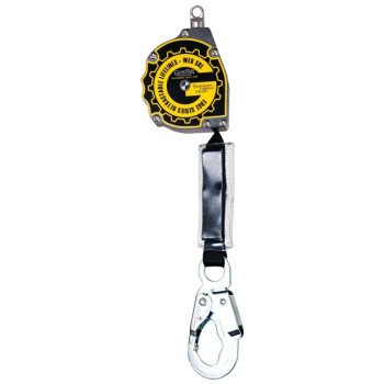 Guardian Fall Protection 10900 Web Self-Retracting Lifeline, 130 to 310 lb, 11 ft L Line, Snap Hook Harness Hook