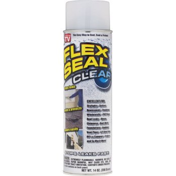 Flex Seal FSCL20 Rubberized Spray Coating, Clear, 14 oz, Can