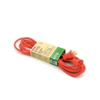 CCI 541504 Outdoor Extension Cord, 16 AWG Wire, 3 m L, Orange Sheath, 125 V