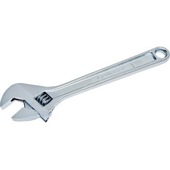 Crescent AC26VS Adjustable Wrench, 6 in OAL, 0.938 in Jaw, Steel, Chrome, Non-Cushion Grip Handle