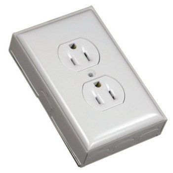 Wiremold 700 BW2 Outlet Box, 1 -Gang, Metal, White, Wall Mounting