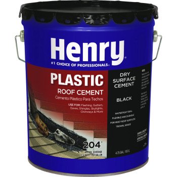 Henry HE204071 Plastic Roof Cement, Black, Liquid, 5 gal Can