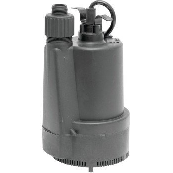 Superior Pump 91330 Submersible Utility Pump, 4.1 A, 120 V, 0.33 hp, 1-1/4 in Outlet, 40 gpm, Thermoplastic Impeller