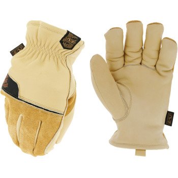 Mechanix Wear Durahide Series CWKLD-75-009 Winter Gloves, Men's, M, 12-1/8 in L, Keystone Thumb, Elastic Cuff, Brown