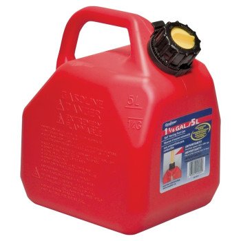 Scepter 07081 Gas Can with CRC, 1.25 gal Capacity, Polyethylene, Red