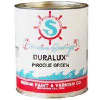 Duralux M746-4 Marine Enamel, Flat, Pirogue Green, 1 qt Can