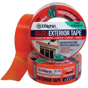 Blue Dolphin TP EXT R 0200 Exterior Tape, 54.6 yd L, 1.88 in W, Orange