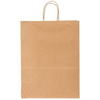 Duro Bag Dubl Life 87124 Shopping Bag, 10 in L, 5 in W, 13 in H, Kraft Paper, Brown