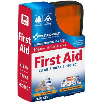 First Aid Only FAO-420 Outdoor First Aid Kit, 107-Piece, Fabric