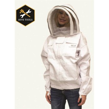 Harvest Lane Honey CLOTHSJM-102 Beekeeper Jacket with Hood, M, Zipper, Polycotton, White