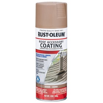 Rust-Oleum 314061 Roof Accessory Coating, Cedar, 12 oz, Aerosol Can, Liquid