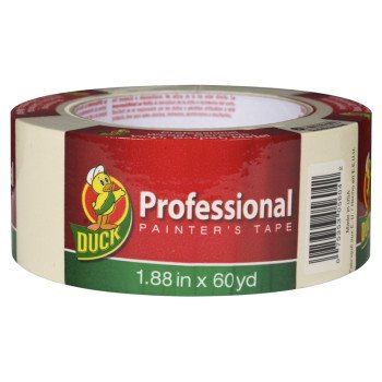 Duck Professional 1361966 Painter's Tape, 60 yd L, 1.88 in W, Beige