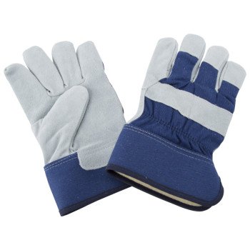 Diamondback JF 6317 Gloves, For All Genders, L, 11.5 in L, Continuous Thumb, Wide Safety Cuff, Polyester Lining, Blue