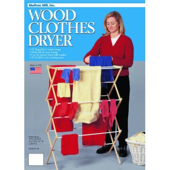 Madison Mill 18 Cloth Dryer, Wood, 14 in W, 42-1/2 in H, 29-1/2 in L