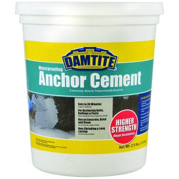 Damtite 08032 Anchoring Cement, Powder, Gray, 48 hr Curing, 2.5 lb Pail