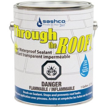 Sashco 14014 Roof Sealant, Clear, Liquid, 1 gal