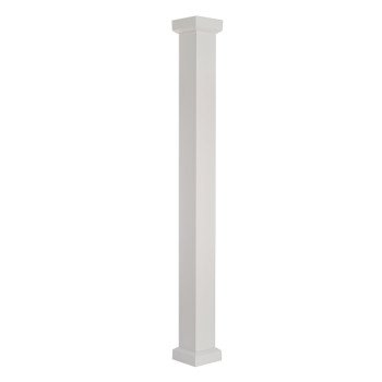 AFCO 600EC0708 Column, 8 ft H, Square, Aluminum, White
