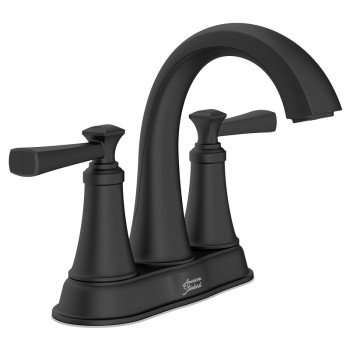 American Standard 1011922430 Bathroom Faucet, 1.2 gpm, 2-Faucet Handle, Matte Black, 4 in Faucet Centers