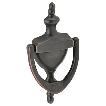 Schlage SC2-3125-716 Door Knocker, Solid Brass, Aged Bronze, 3-15/16 in Mounting Hole