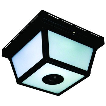 Heath Zenith HZ-4305-BK Motion Activated Decorative Light, 120 V, 25 W, Incandescent Lamp, Metal Fixture, Black